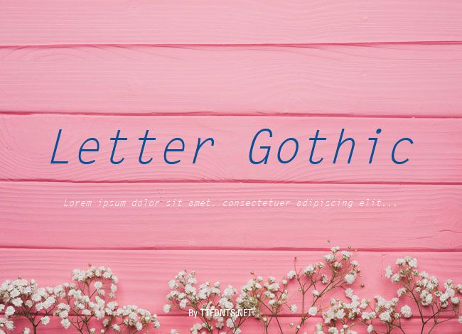 Letter Gothic example